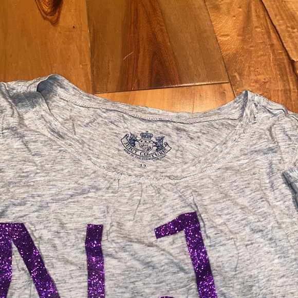 LIKE NEW- JUICY COUTURE VINTAGE LONG SLEEVE SPARKLY SHIRT ~ GIRLS SIZE 12 (L) - Picture 3 of 5